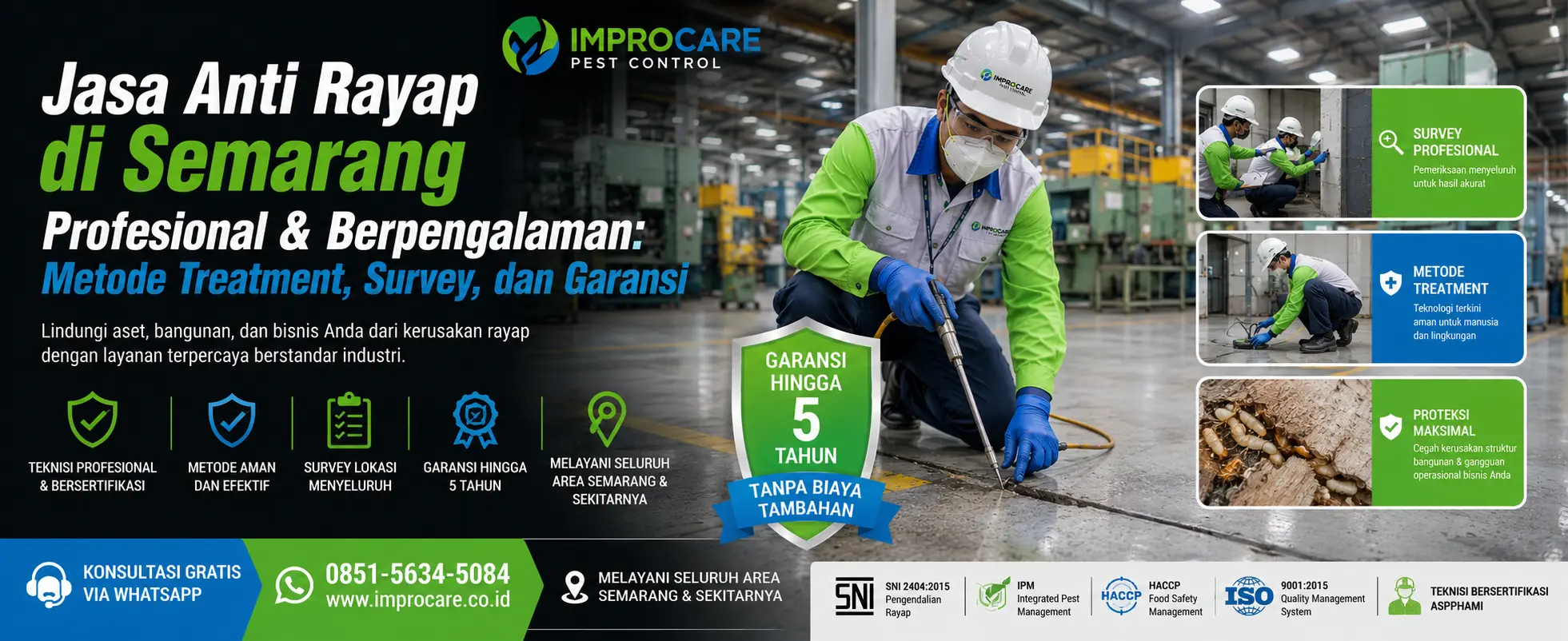 Jasa Anti Rayap di Semarang Profesional & Berpengalaman: Metode Treatment, Survey, dan Garansi
